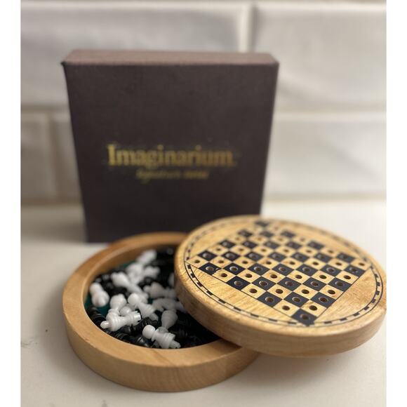 Wooden Mini Chess Box Set Imaginarium Signature Series Tournament Compliant - Picture 2 of 12